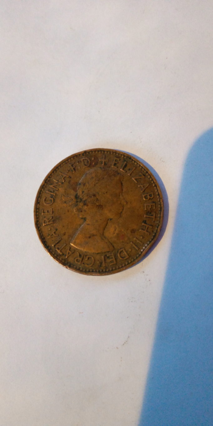1967 one penny , Elizabeth II